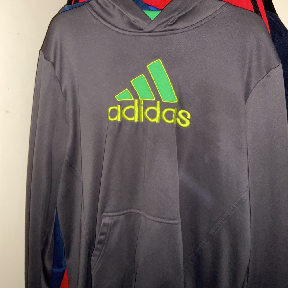 Duo pullover ADIDAS hoodie size men’s small. One winter weight one spring summer